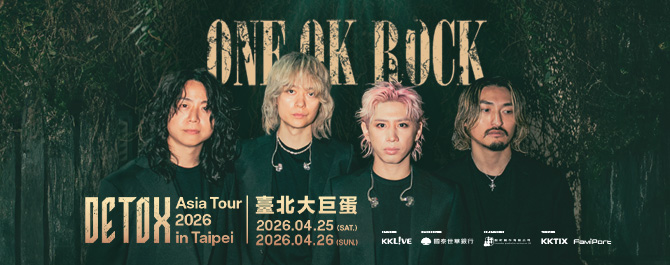 ONE OK ROCK DETOX Asia Tour 2026 in Taipei